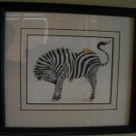 Andy McGuire's Zebra. An original watercolor from his book, Rainy Day Games.
