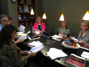 Meeting with the Harvest House publisher and editorial team. Listening.